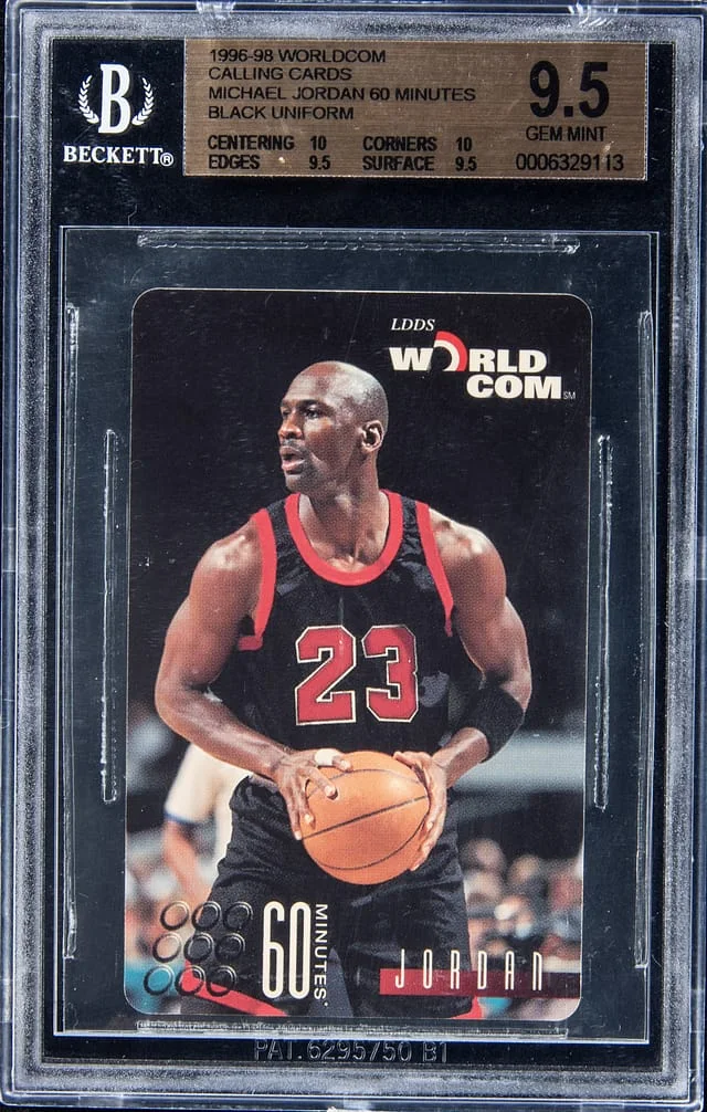 1996-98 Worldcom Calling Cards Minutes Michael Jordan #60 card image