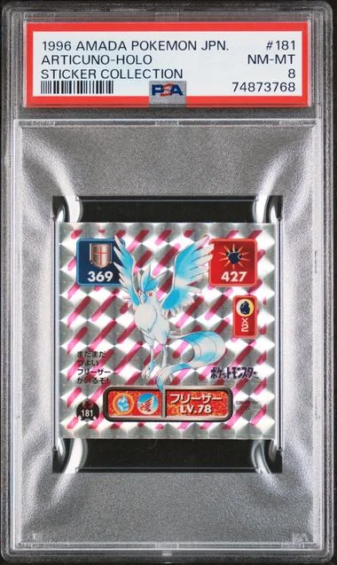1996 Amada Pokemon Japanese Sticker Collection Articuno-Holo #181 card image