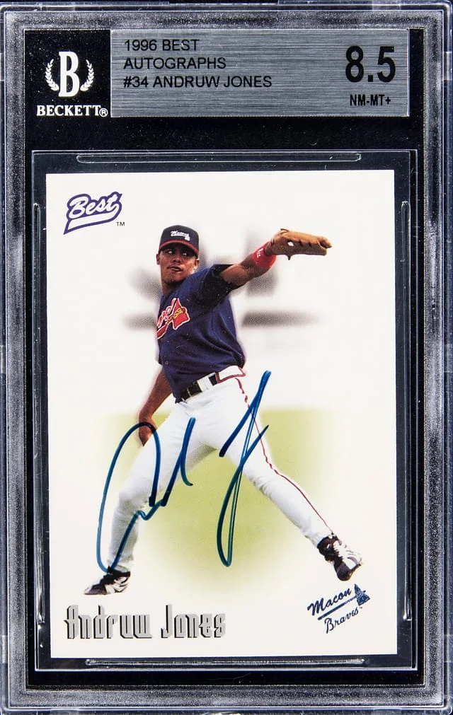 1996 Best Autographs Andruw Jones #34 card image