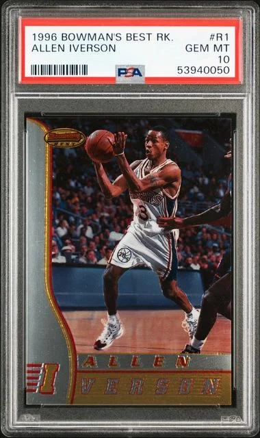 1996 Bowman's Best Allen Iverson #R1 card image