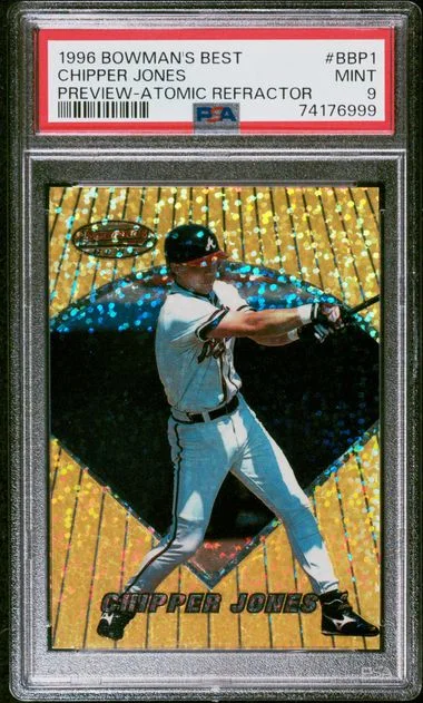 1996 Bowman's Best Chipper Jones Preview #BBP1 card image