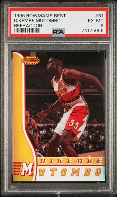 1996 Bowman's Best Dikembe Mutombo #61 card image
