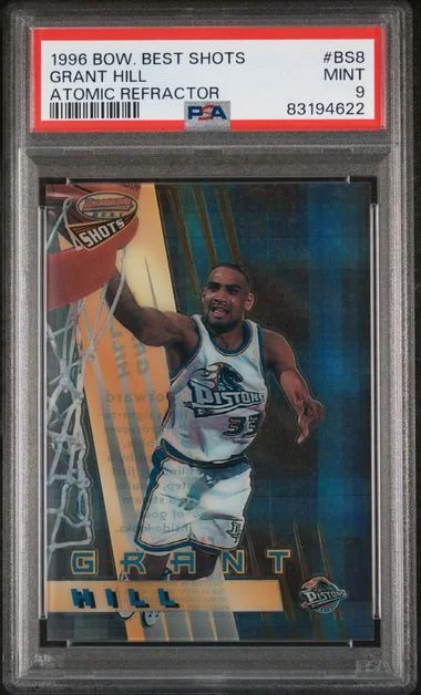 1996 Bowman's Best Grant Hill Best Shots Atomic Refractor #BS8 card image
