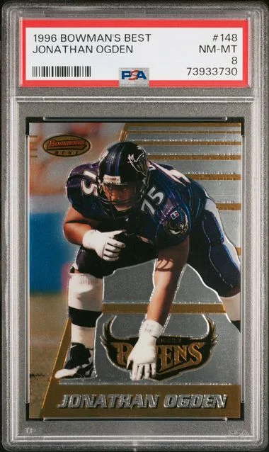 1996 Bowman's Best Jonathan Ogden #148 card image