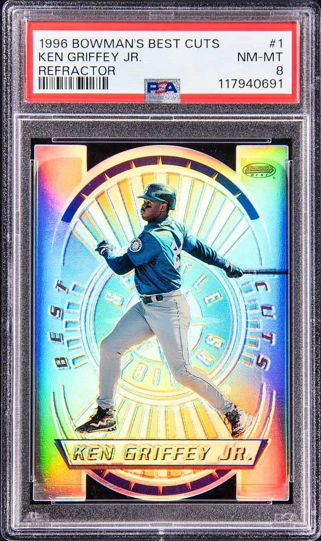 1996 Bowman's Best Ken Griffey Jr. Cuts Refractor #1 card image