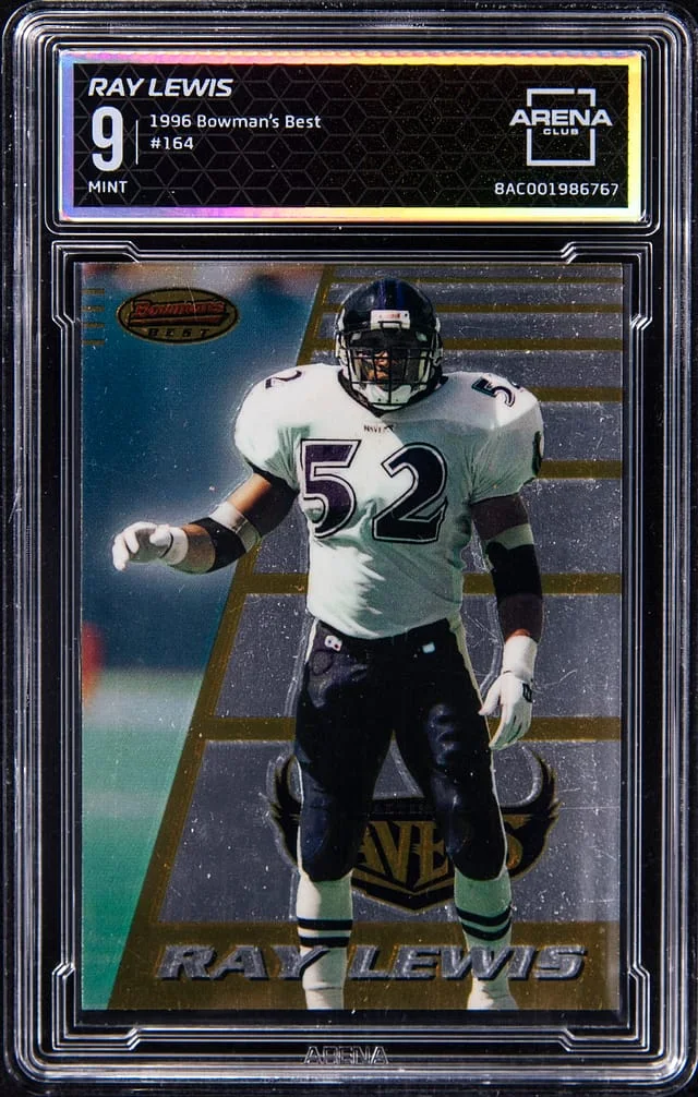 1996 Bowman's Best Ray Lewis - AC #164 card image