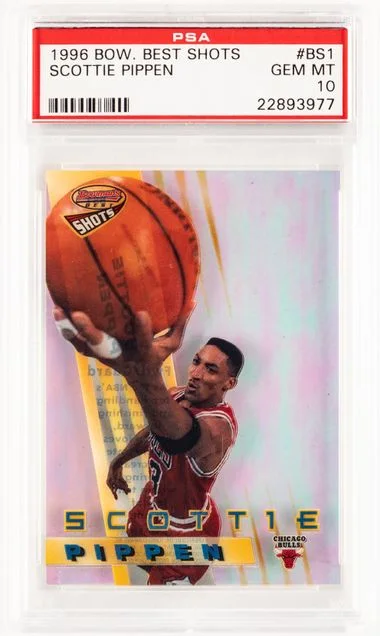1996 Bowman's Best Scottie Pippen Best Shots #Bs1 card image