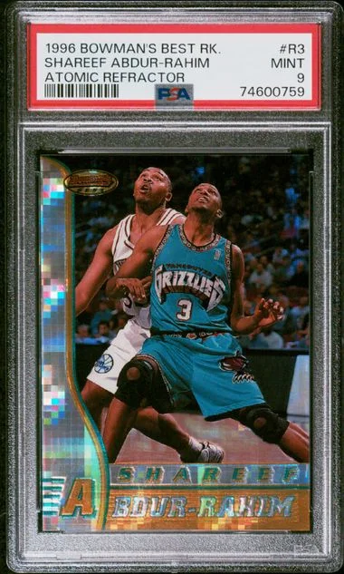 1996 Bowman's Best Shareef Abdur-Rahim Atomic Refractor #R3 card image