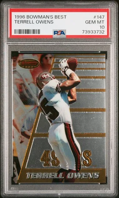 1996 Bowman's Best Terrell Owens #147 card image