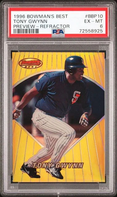 1996 Bowman's Best Tony Gwynn Preview Refractor #BBP10 card image