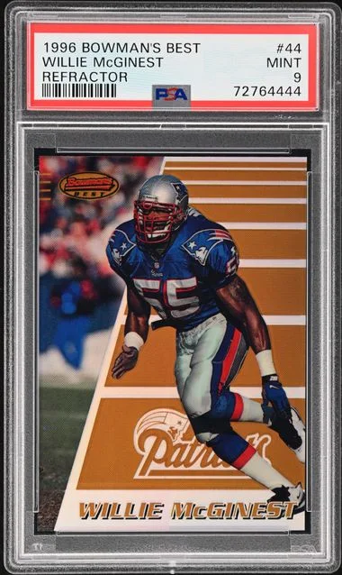 1996 Bowman's Best Willie McGinest Refractor #44 card image