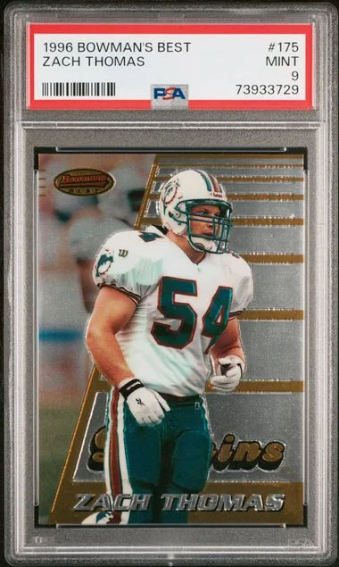 1996 Bowman's Best Zach Thomas #175 card image