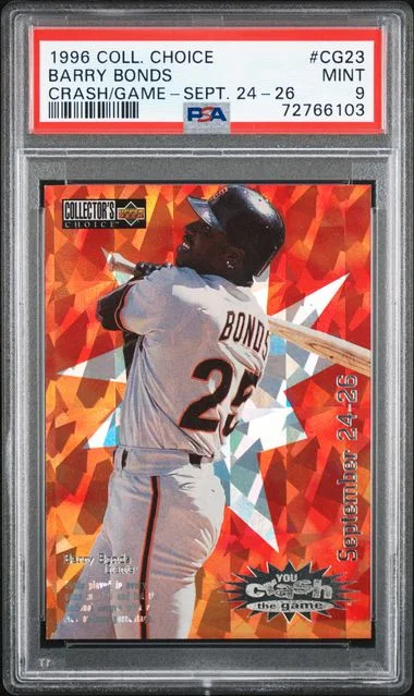 1996 Collector's Choice Barry Bonds Crash The Game September 24-26 #CG23 card image