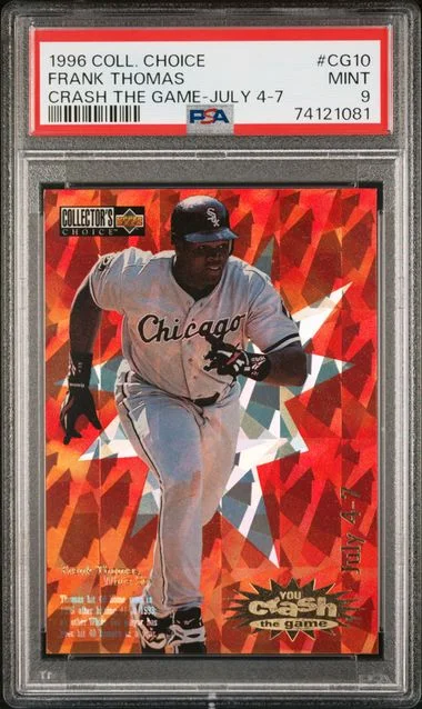 1996 Collector's Choice Frank Thomas Crash The Game July 4-7 #CG10 card image