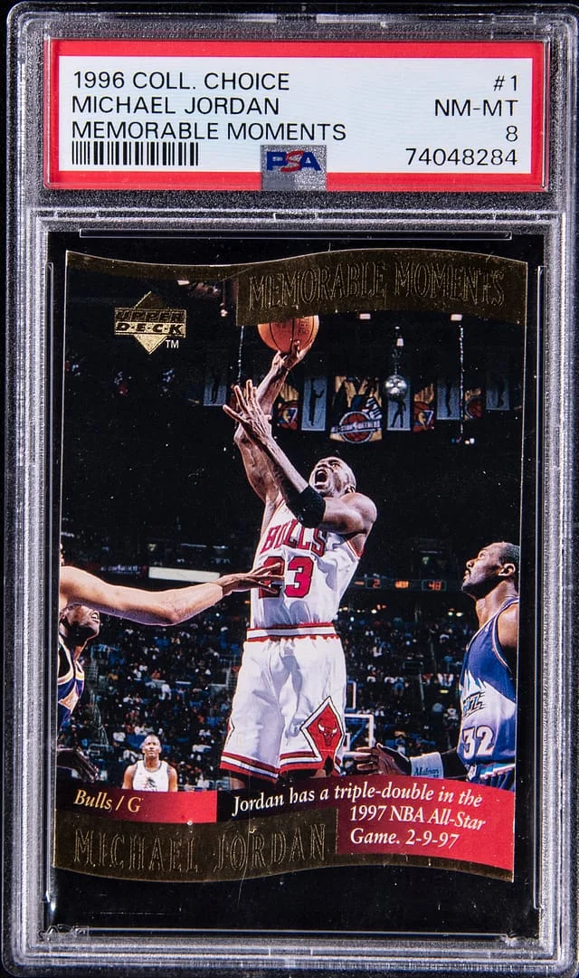 1996 Collector's Choice Michael Jordan Memorable Moments #1 card image