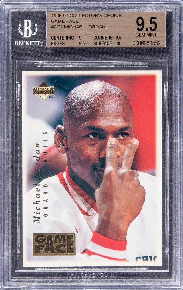 1996 Collector's Choice Michael Jordan Game Face #GF2 card image