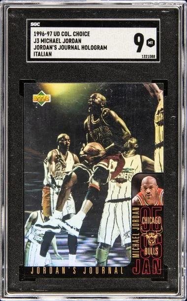1996 Collector's Choice Michael Jordan International Italian Jordan's Journal #J3 card image