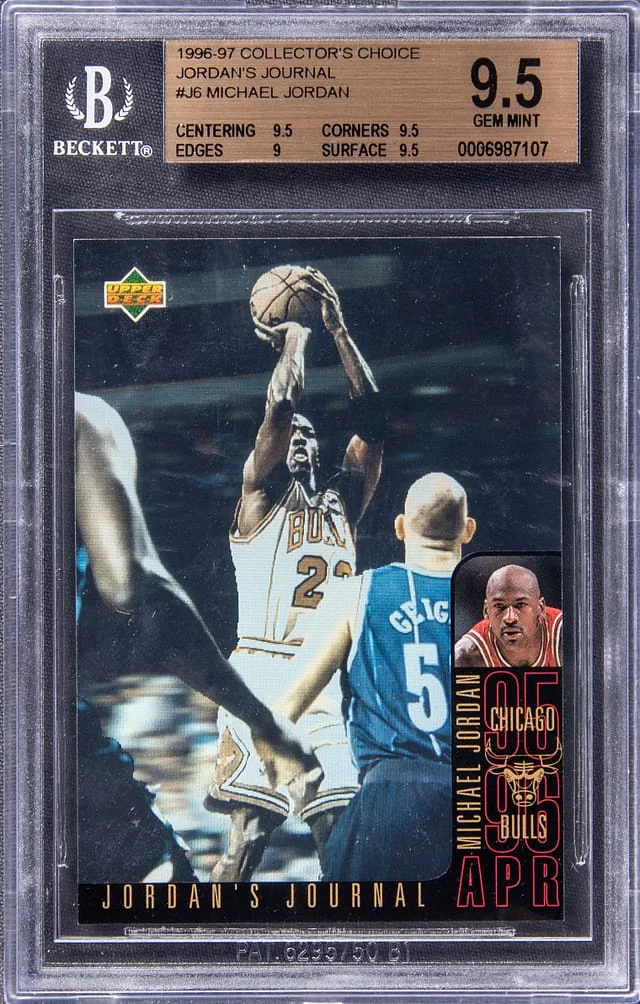 1996 Collector's Choice Michael Jordan Jordan's Journal #J6 card image