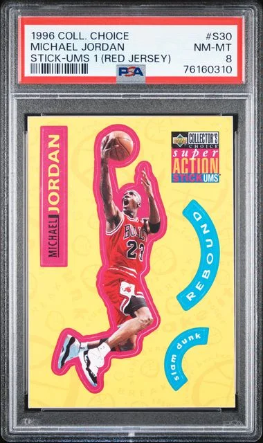 1996 Collector's Choice Michael Jordan Stick-Ums 1 #S30 card image