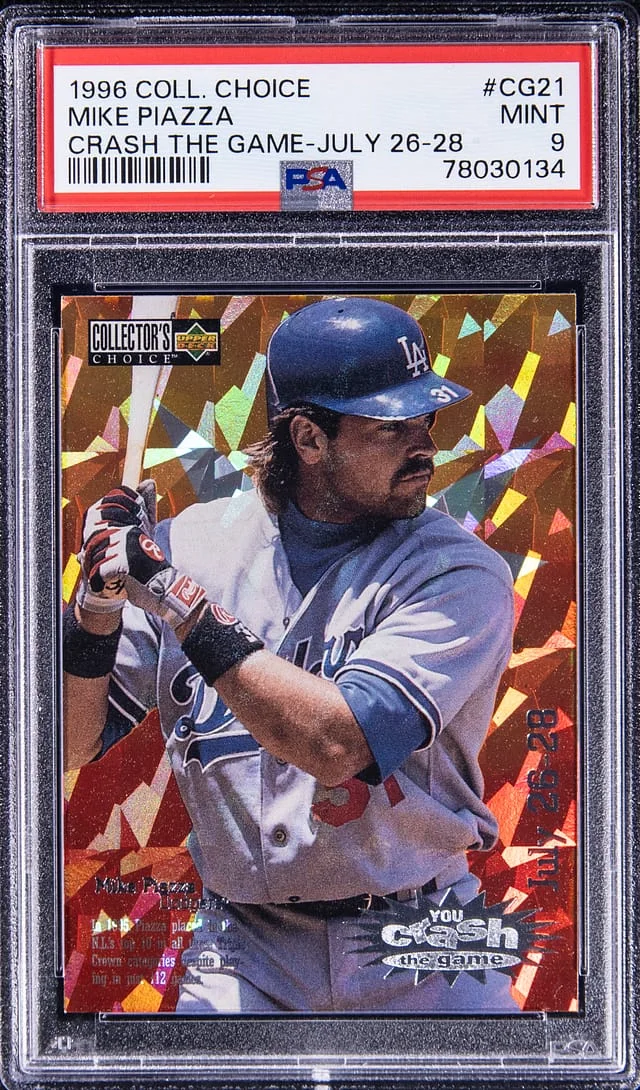 1996 Collector's Choice Mike Piazza Crash The Game-July 26-28 #CG21 card image