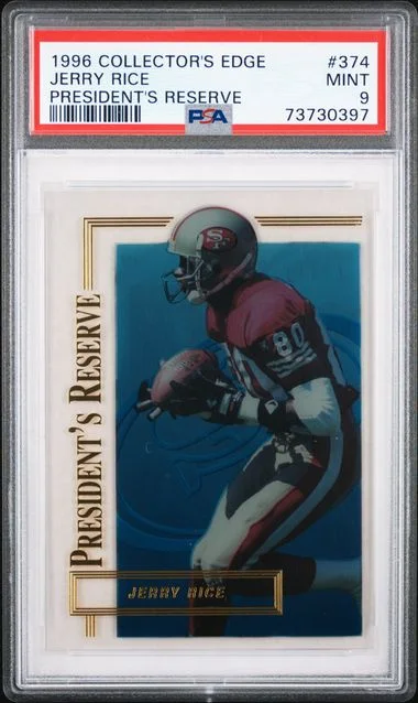 1996 Collector's Edge President's Reserve Jerry Rice #374 card image