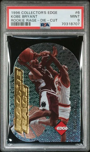 1996 Collector's Edge Rage Die-Cut Kobe Bryant #6 card image