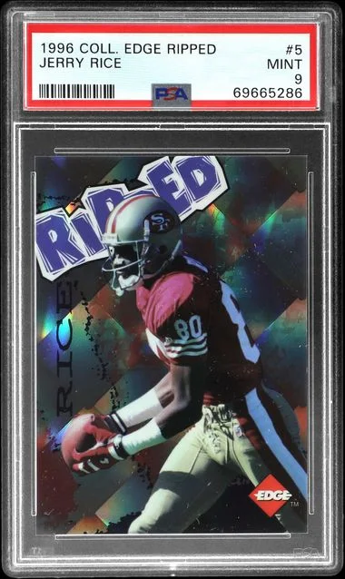 1996 Collector's Edge Ripped Jerry Rice #5 card image