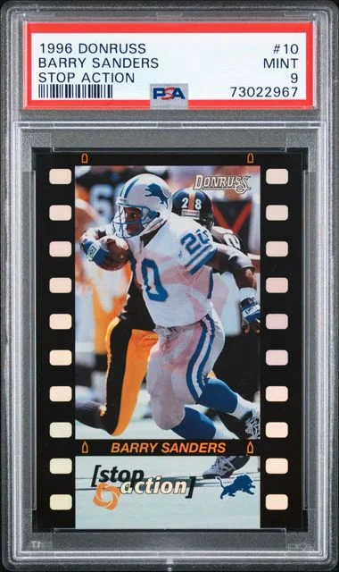 1996 Donruss Barry Sanders Stop Action #10 card image