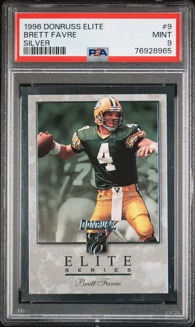 1996 Donruss Elite Brett Favre #9 card image