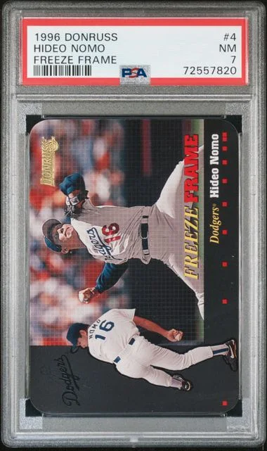 1996 Donruss Hideo Nomo Freeze Frame #4 card image