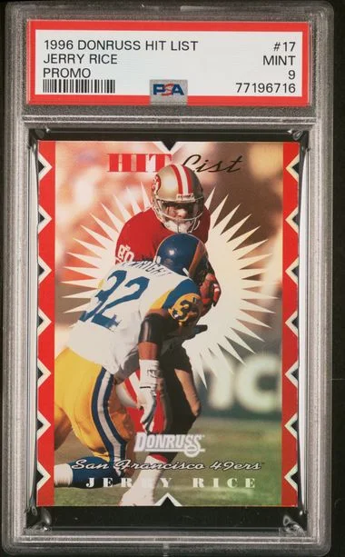1996 Donruss Jerry Rice HIT List #17 card image