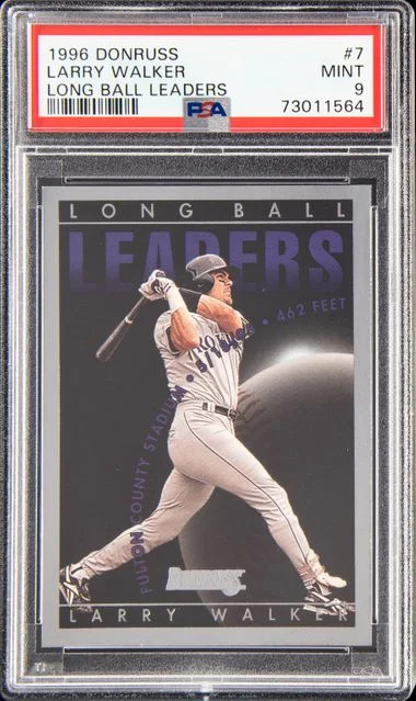 1996 Donruss Larry Walker Long Ball Leaders #7 card image