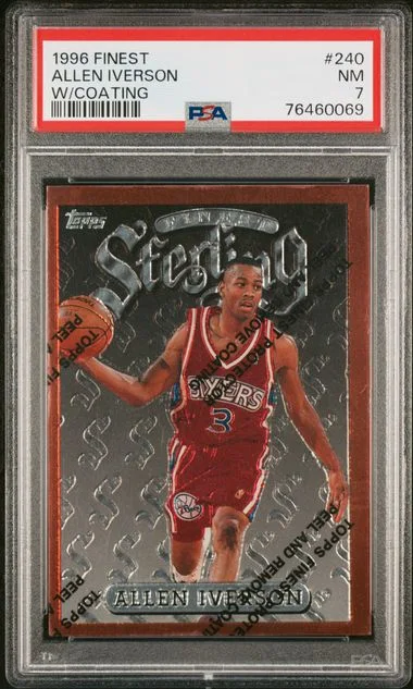 1996 Finest Allen Iverson W/Coating #240 card image