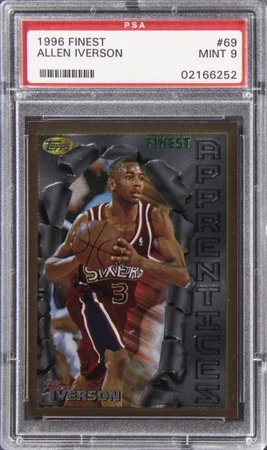 1996 Finest Allen Iverson W/Coating #69 card image