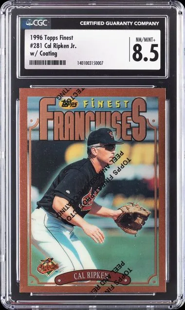 1996 Finest Cal Ripken Jr. W/Coating #281 card image