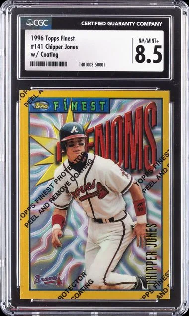 1996 Finest Chipper Jones W/Coating #141 card image