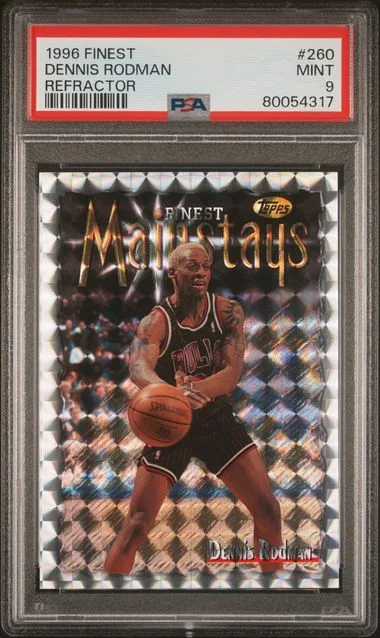 1996 Finest Dennis Rodman Refractor #260 card image
