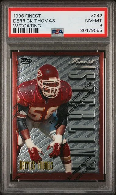 1996 Finest Derrick Thomas W/Coating #242 card image