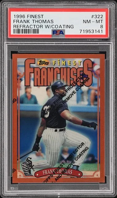 1996 Finest Frank Thomas Refractor W/Coating #322 card image