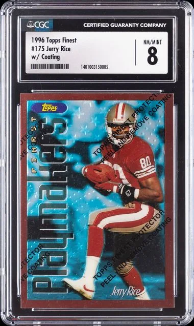 1996 Finest Jerry Rice W/Coating #175 card image