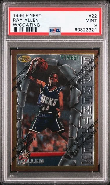 1996 Finest Ray Allen W/Coating #22 card image
