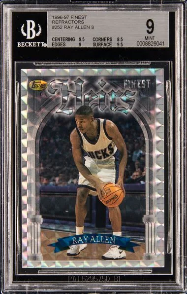 1996 Finest Ray Allen Refractor #252 card image