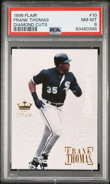 1996 Flair Frank Thomas Diamond Cuts #10 card image