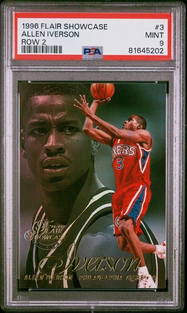 1996 Flair Showcase 3 Allen Iverson Row #2 card image