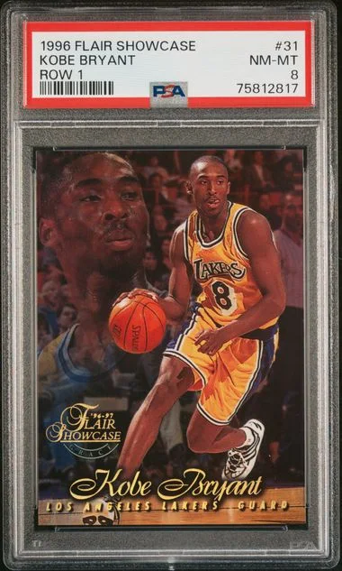 1996 Flair Showcase 31 Kobe Bryant Row #1 card image