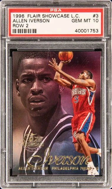 1996 Flair Showcase Allen Iverson Legacy Collection Row 2 #3 card image