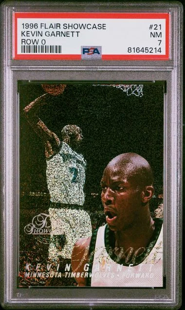 1996 Flair Showcase Kevin Garnett Row 0 #21 card image