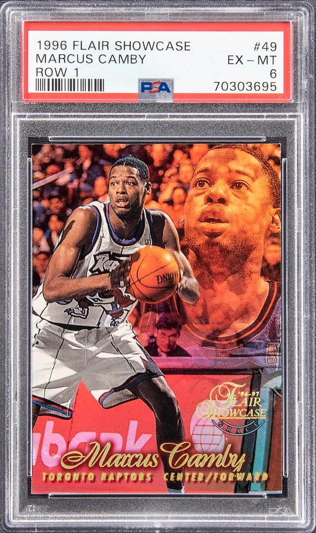 1996 Flair Showcase Marcus Camby Row 1 #49 card image