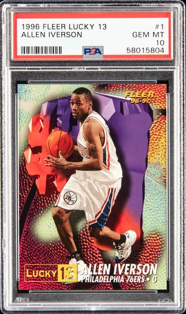 1996 Fleer 1 Allen Iverson Lucky #13 card image