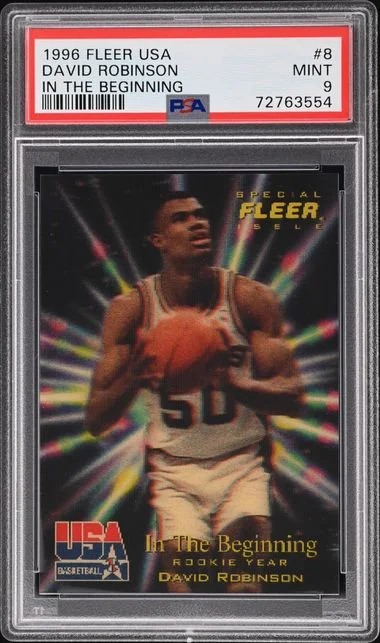 1996 Fleer David Robinson USA In The Beginning #8 card image